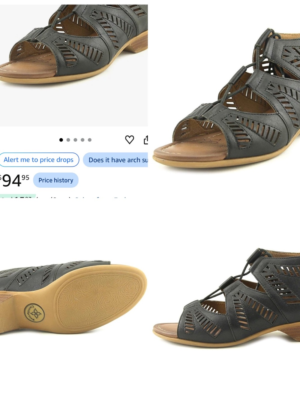 Comfortiva tan Laser-Cut Slingback Sandals with Tan Sole